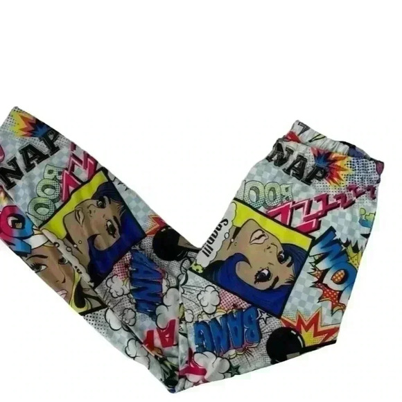 Rainbow Unisex Comic Art Pajama Pants Multicolor - Picture 1 of 4